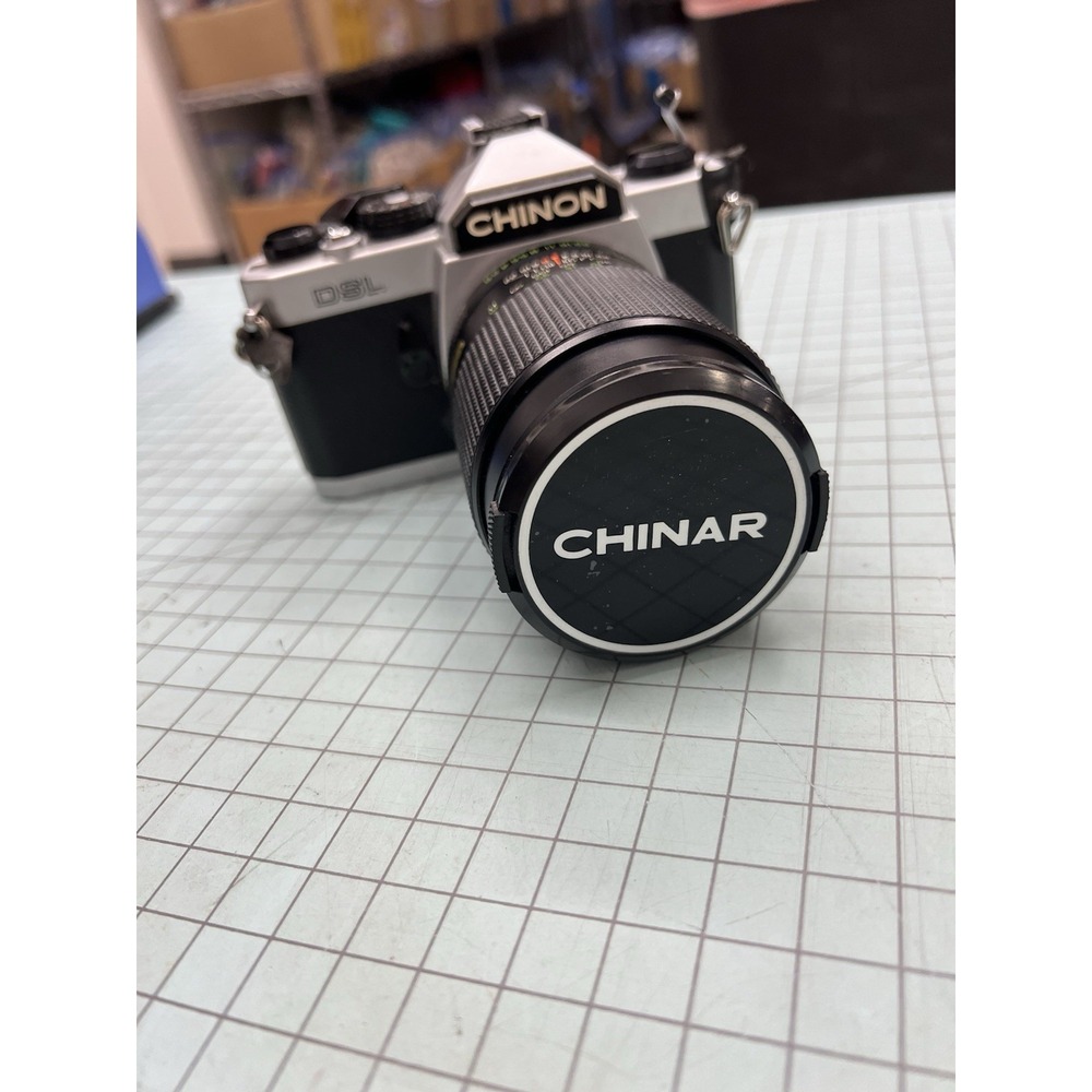 Chinon DSL 35mm SLR Camera With Multiple Lens Untested